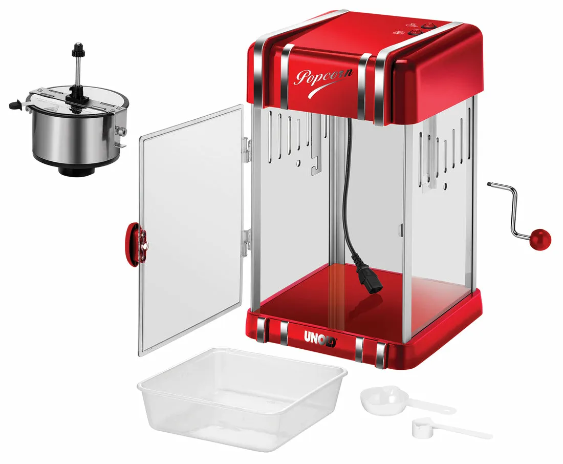 Unold Retro -popcorn-kone, punainen
