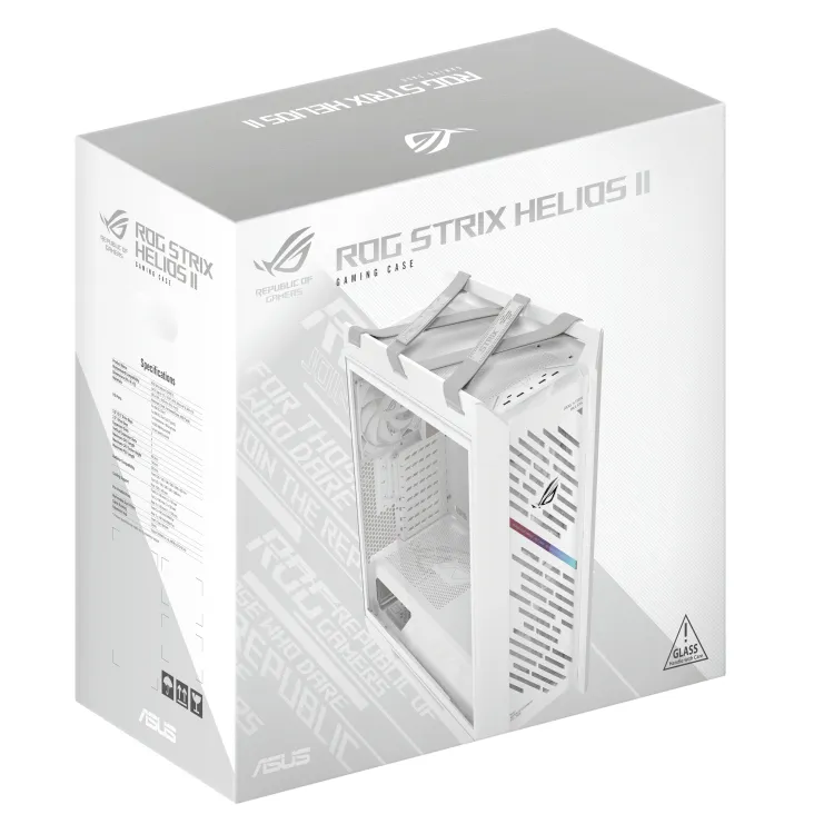Asus ROG Strix Helios II -miditornikotelo, Valkoinen