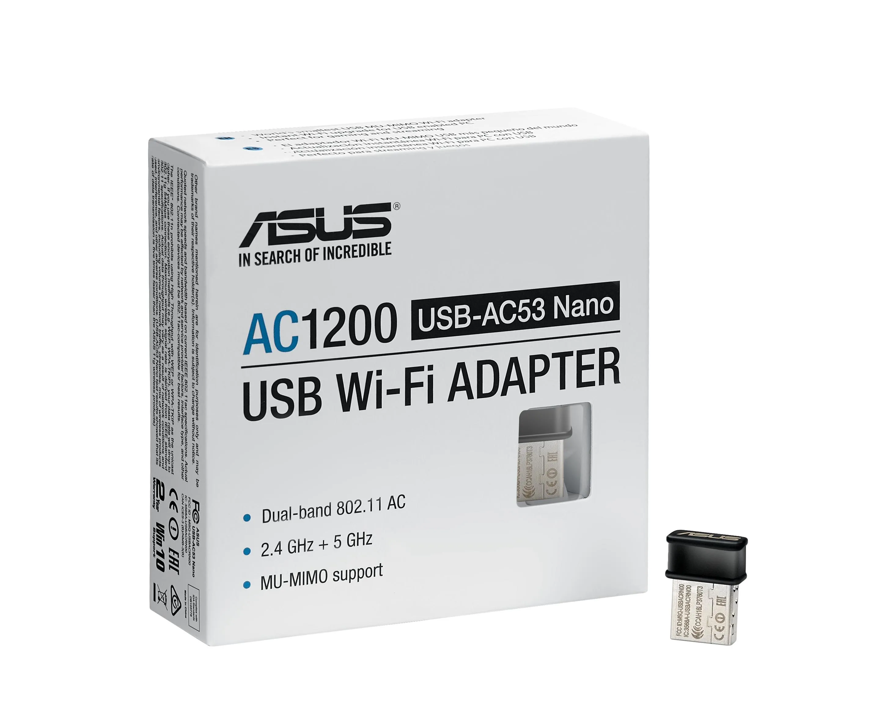 ASUS USB-AC53 Nano AC1200 Dual-band USB Wi-Fi Adapter