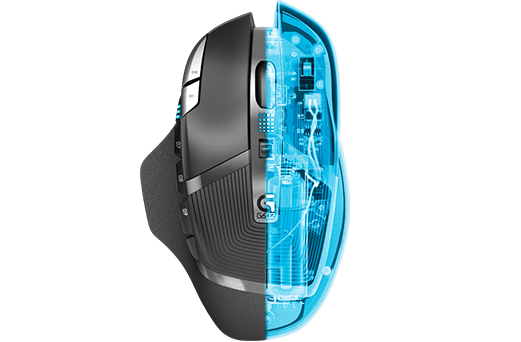 Logitech G602 - tr&aring;dl&ouml;s gaming mus, Svart