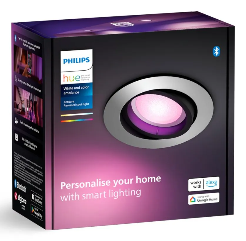 PHILIPS CENTURA HUE RECESSED R. ALUMINIUM 1X5.7W
