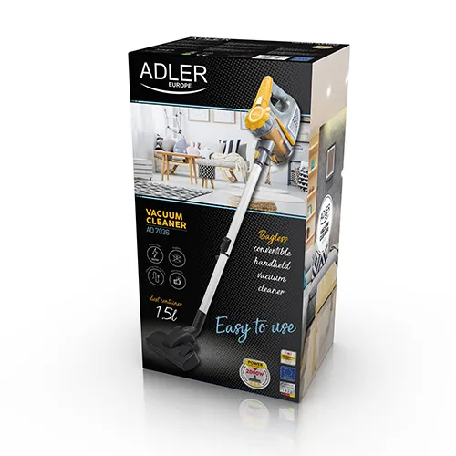 Adler AD 7036 1.5 L 800 W p&aring;sl&ouml;s med sladd - handdammsugare