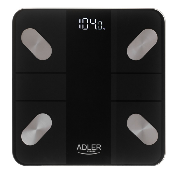Adler AD 8186b smart kroppsanalysv&aring;g, svart