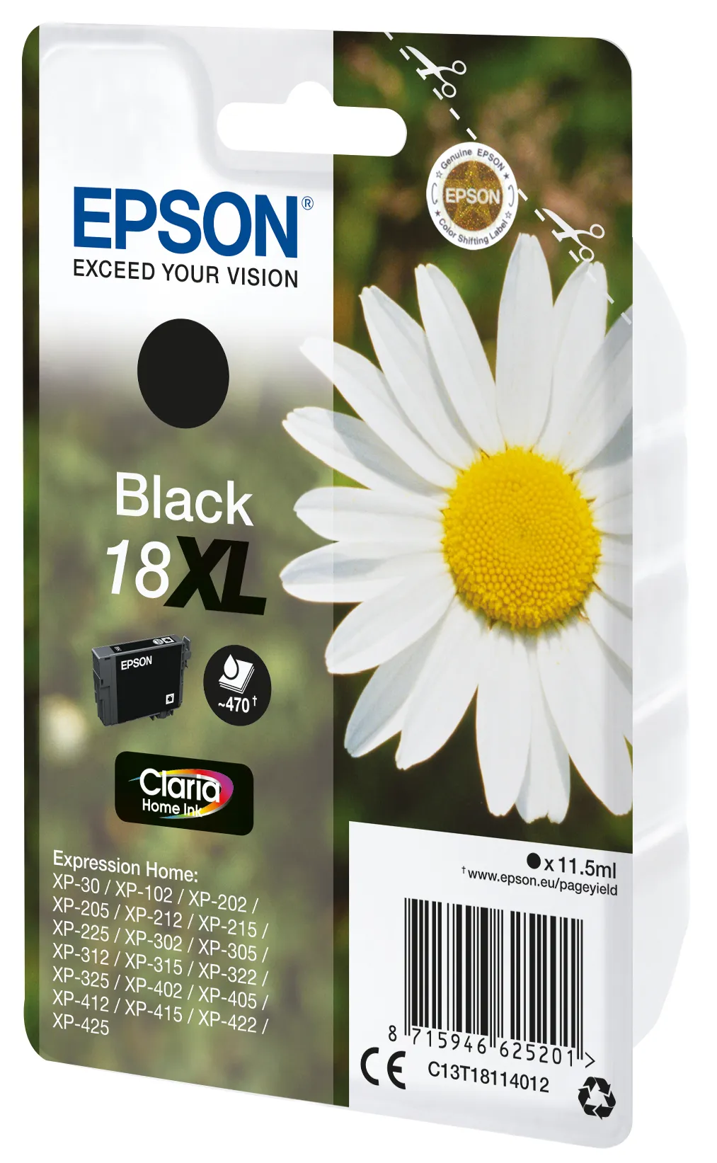 Epson 18XL ink cartridge, 11.5 ml, Black