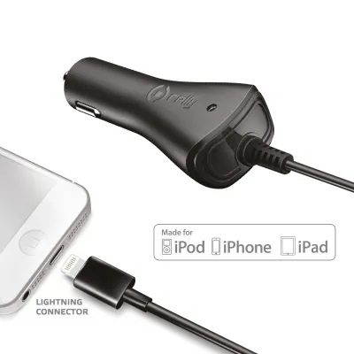 Celly Car Charger Lightning (MFI)