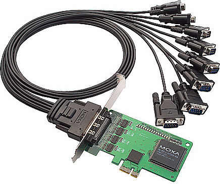 Moxa sarjaporttikortti,PCI-Express, 8-porttia, RS-232, matala profiili
