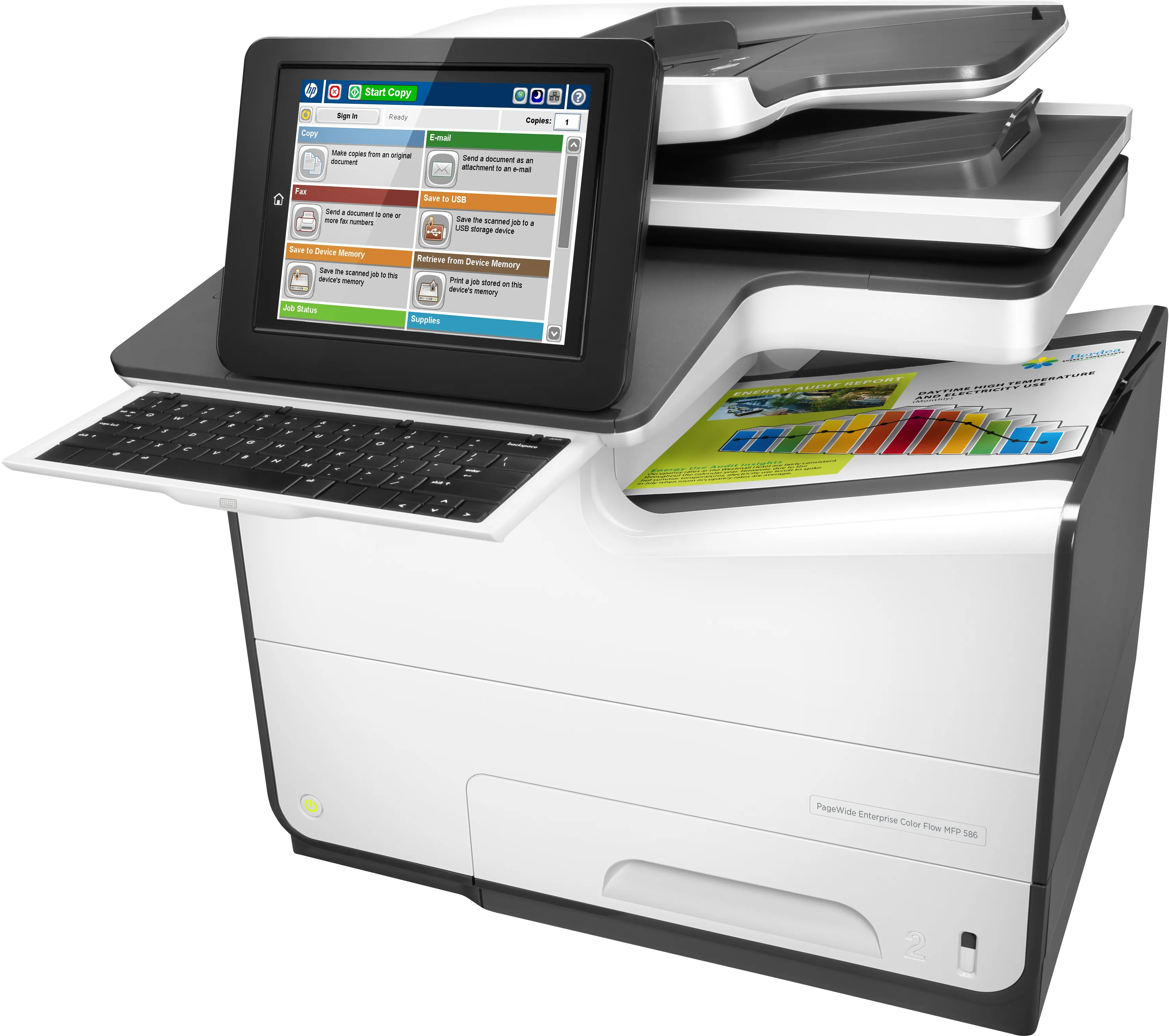 HP PageWide Enterprise MFP 586z Duplex, LAN, A4 - colour Inkjet printer