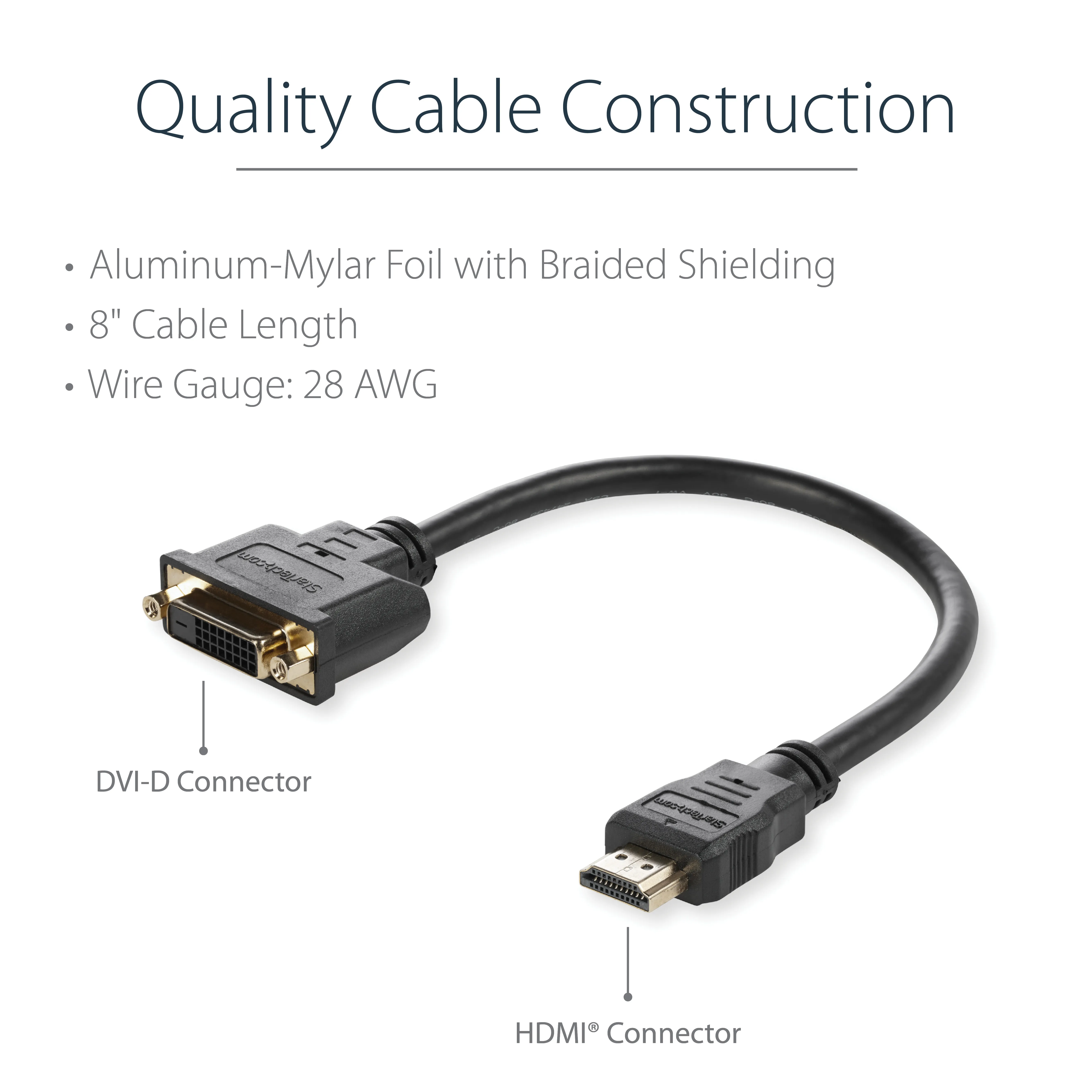 STARTECH HDMI to DVI-D Adapter 20CM
