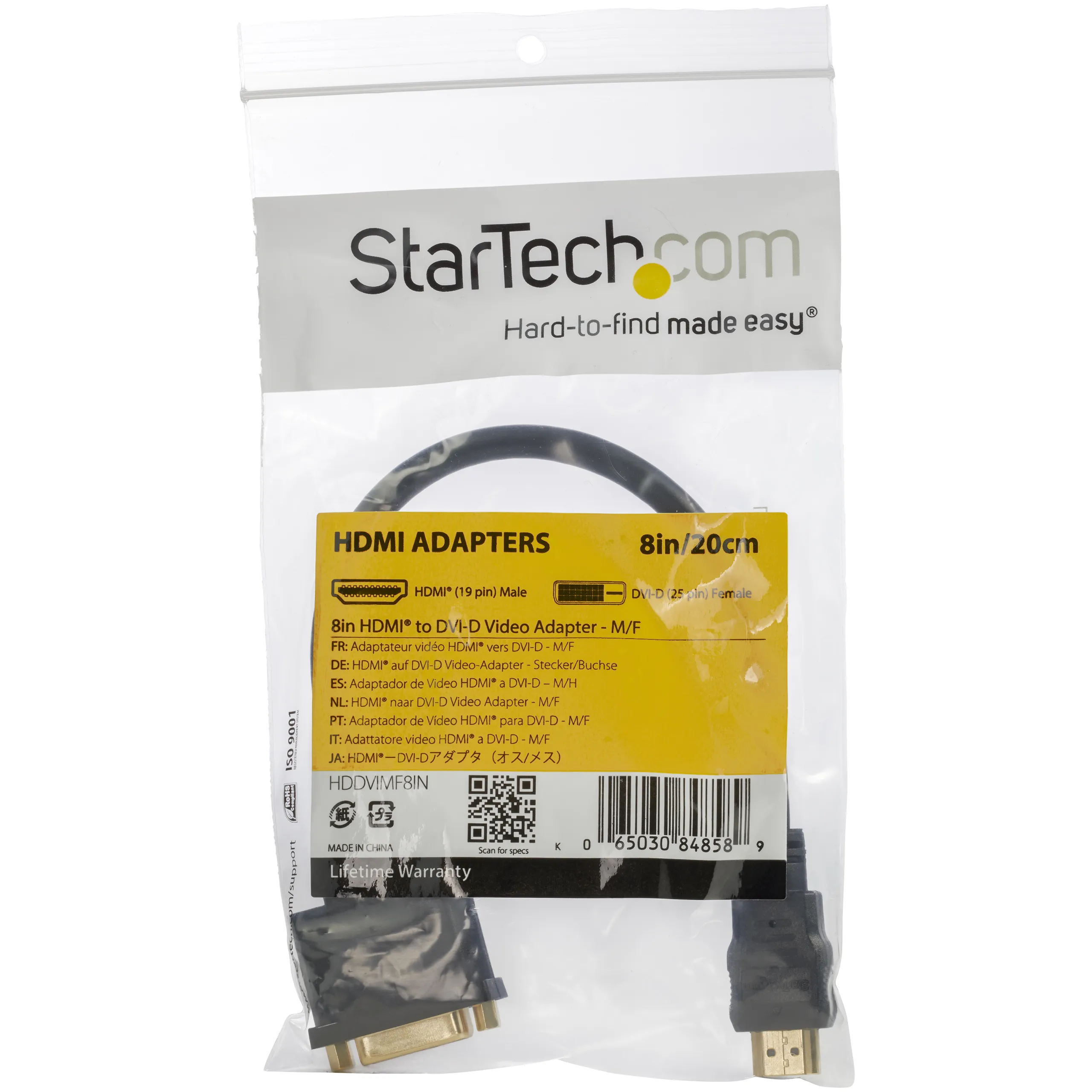 STARTECH HDMI to DVI-D Adapter 20CM