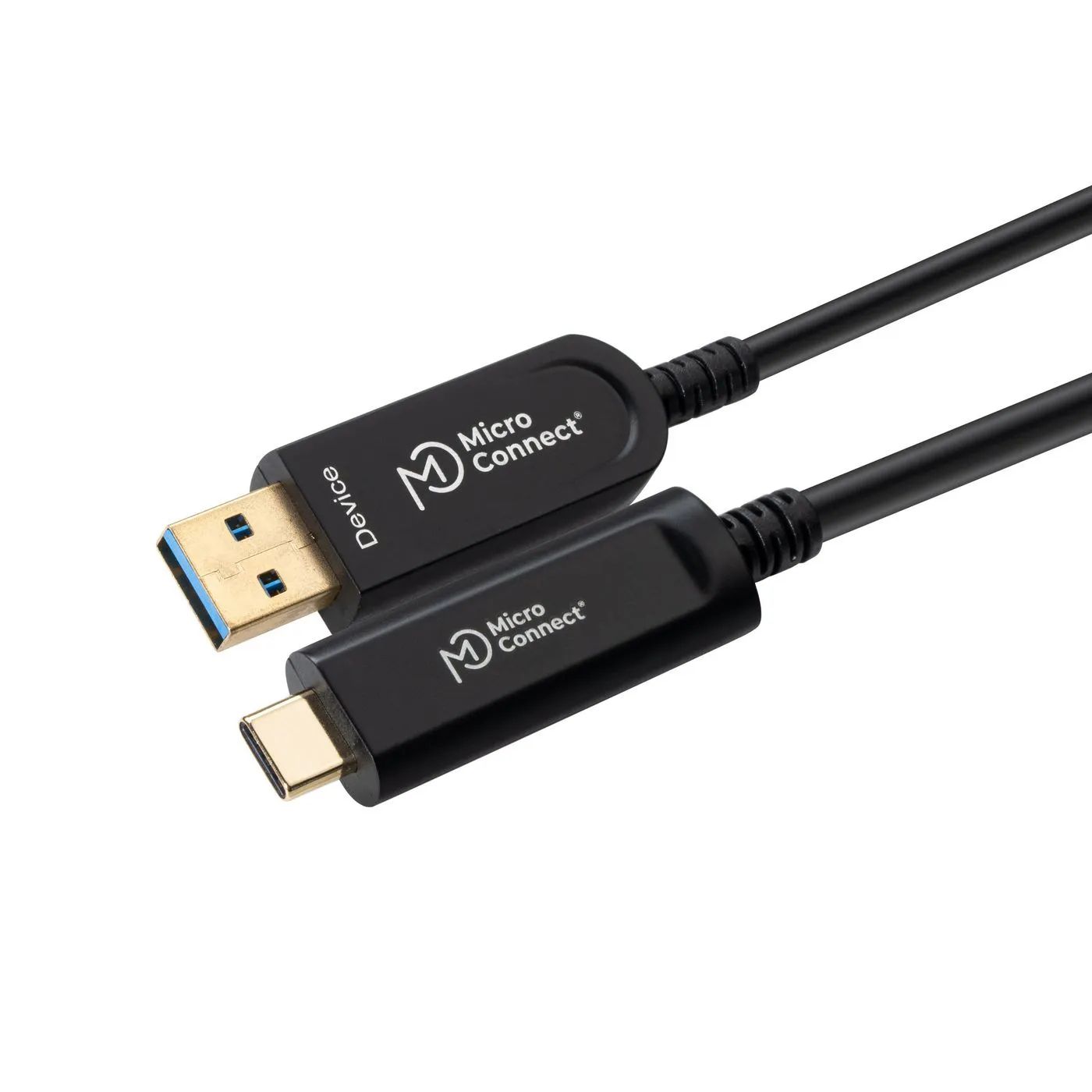 MicroConnect Premium Optic USB-C - USB-A 3.2 - cable, Black, 10m