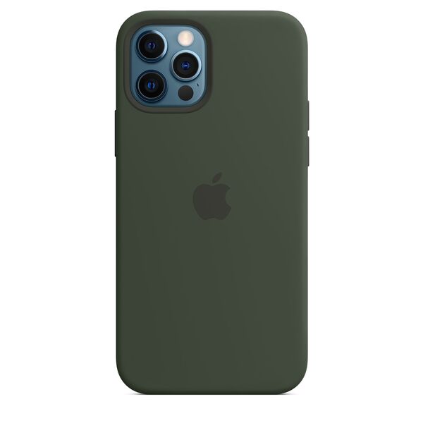 Apple Silicone Case with MagSafe, iPhone 12 | 12 Pro, Cyprus Green