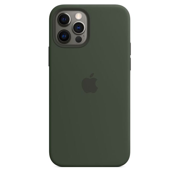 Apple Silicone Case with MagSafe, iPhone 12 | 12 Pro, Cyprus Green
