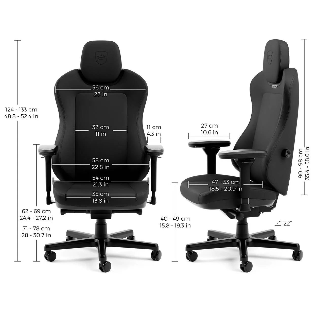 noblechairs Aura -pelituoli, Black Edition
