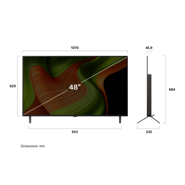 LG B5 OLED48B56LA 48" 4K webOS TV, 120Hz, Dolby Vision