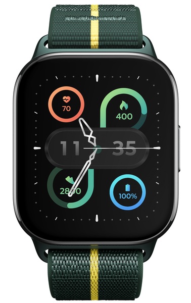 Motorola Moto Watch Fit 44.5mm -&auml;lykello, vihre&auml;/harmaa
