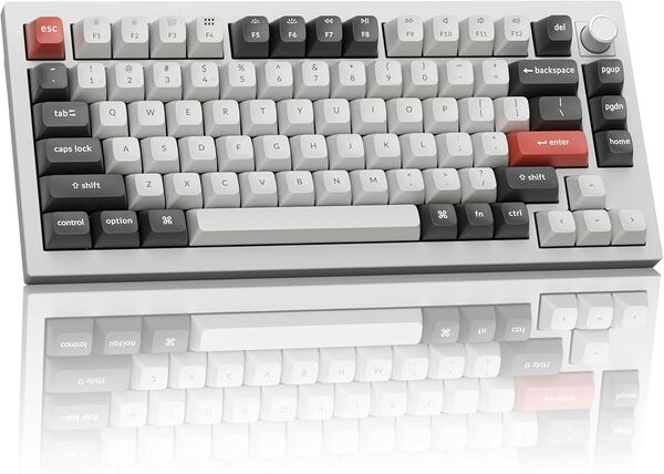 Keychron Q1 Ultra 8K 75% Wireless Mechanical Gaming Keyboard, Silk POM Brown, White