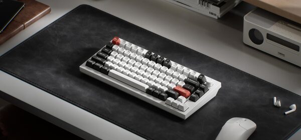 Keychron Q1 Ultra 8K 75% Wireless Mechanical Gaming Keyboard, Silk POM Brown, White