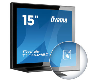 iiyama 15" PCAP, 10P, IP54 front