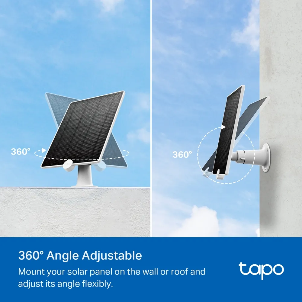 TP-LINK Tapo A200 Solar Panel Non-Stop Solar Power-Captures Free Clean Solar Energy