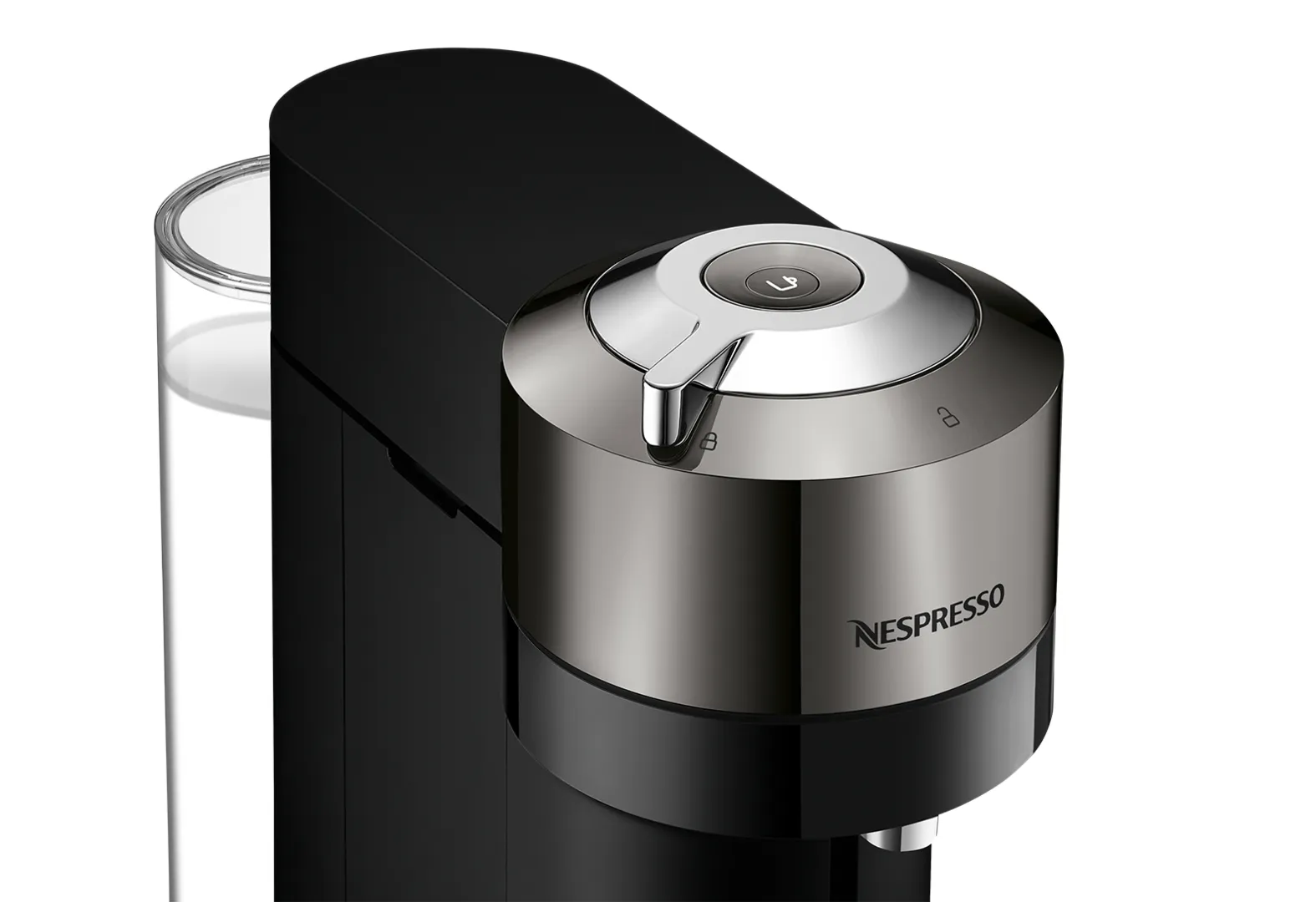 Krups Nespresso Vertuo Next Deluxe - capsule coffee maker, black/chrome