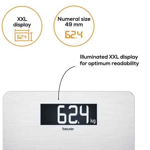 Beurer 73582 GS 405 Digital Bathroom Scale, 200 kg, Multicolour