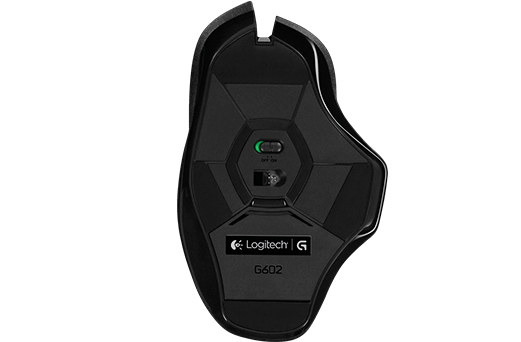 Logitech G602 - tr&aring;dl&ouml;s gaming mus, Svart