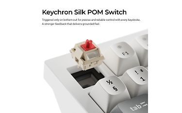 Keychron Q1 Ultra 8K 75% Wireless Mechanical Gaming Keyboard, Silk POM Brown, White
