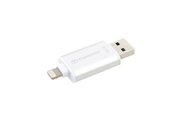 Transcend 64GB JetDrive Go 300 Lightning/USB 3.0 - memory stick, Silver