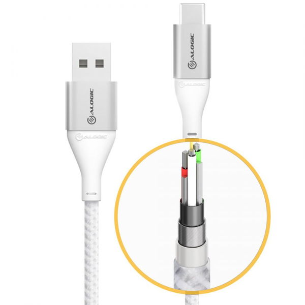 Alogic Ultra USB-C &ndash; USB-C - cable, 3 m, Silver