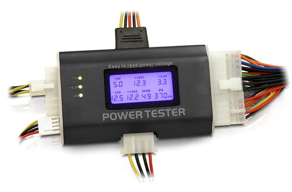 DeLOCK Nätdelstestare med LCD, ATX12V, 24-pin, 4/8-pin, PCI-E, SATA