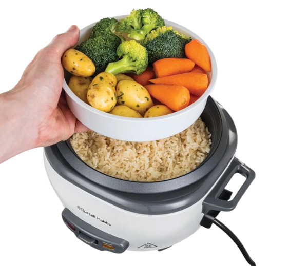 REMINGTON 27030-56 Rice Cooker, 1.4 Liters, 300 Watt, Black/White