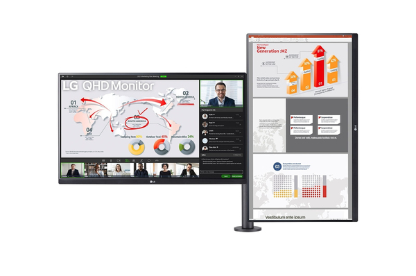 LG 27&quot; Dual Ergo 27QP88DP-BS QHD, IPS -n&auml;ytt&ouml;