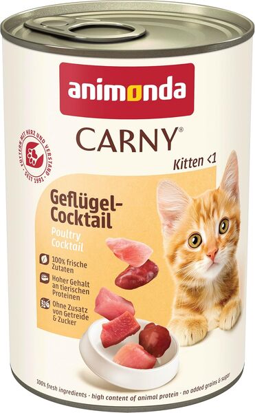 Animonda Carny Kitten Poultry Cocktail, Wet food for cats, 400g