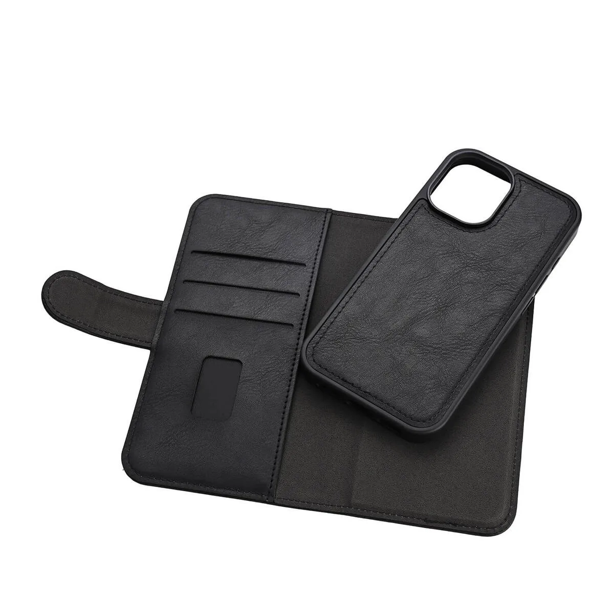 GEAR Wallet MagSeries, iPhone 16 - 2-in-1 Wallet Case, Black