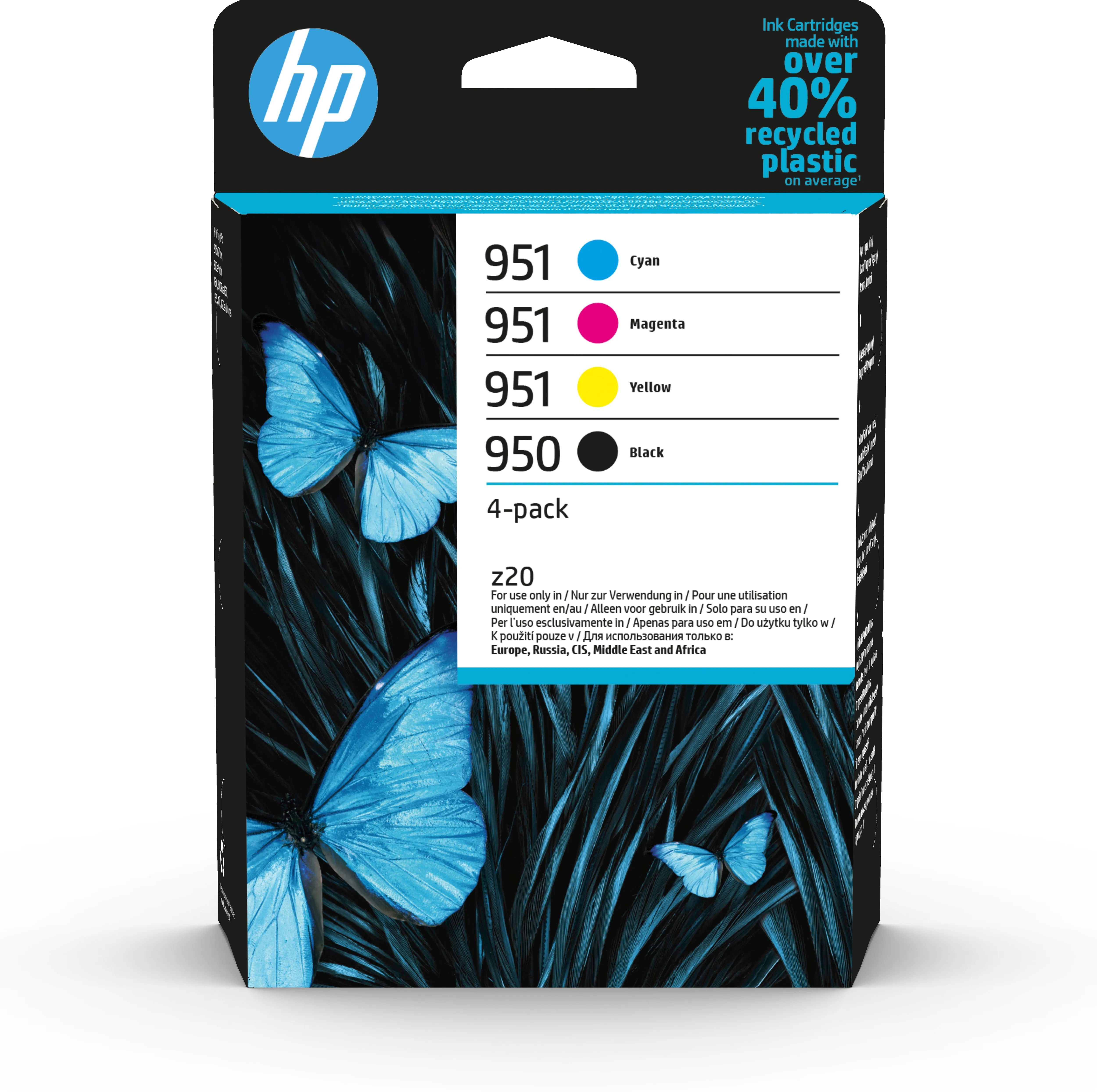 No950 Black / 951 CMY Original Ink Cartridges 4-pack
