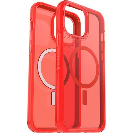 OtterBox Symmetry Plus Clear iPhone 13 Pro Max / iPhone 12 Pro Max- trans red - (ei palautusoikeutta)