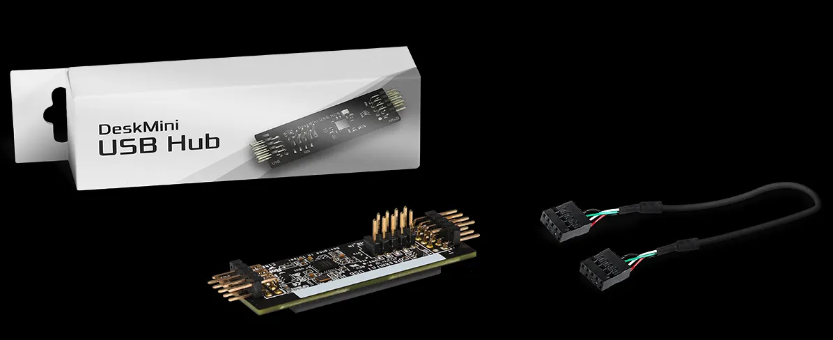 ASRock DeskMini USB Hub, musta