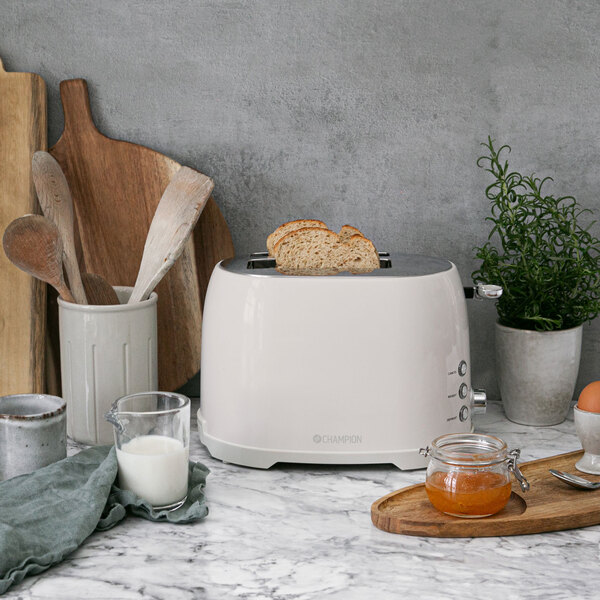 Champion CHBR610 -leiv&auml;npaahdin, 2 viipaleita, Creme White