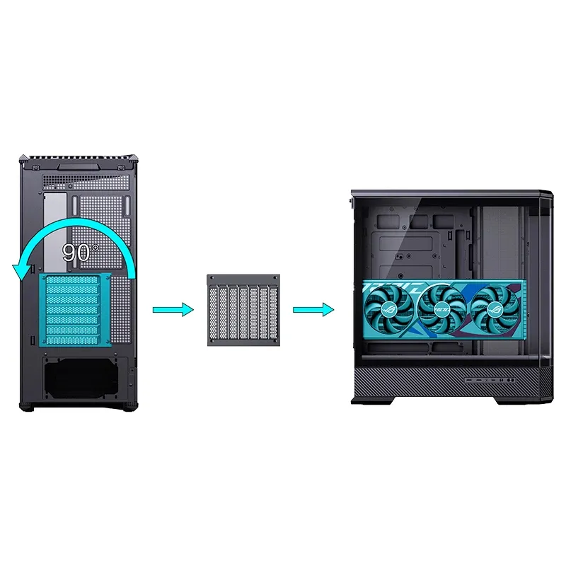 JONSBO D400 -miditornikotelo ikkunalla, musta