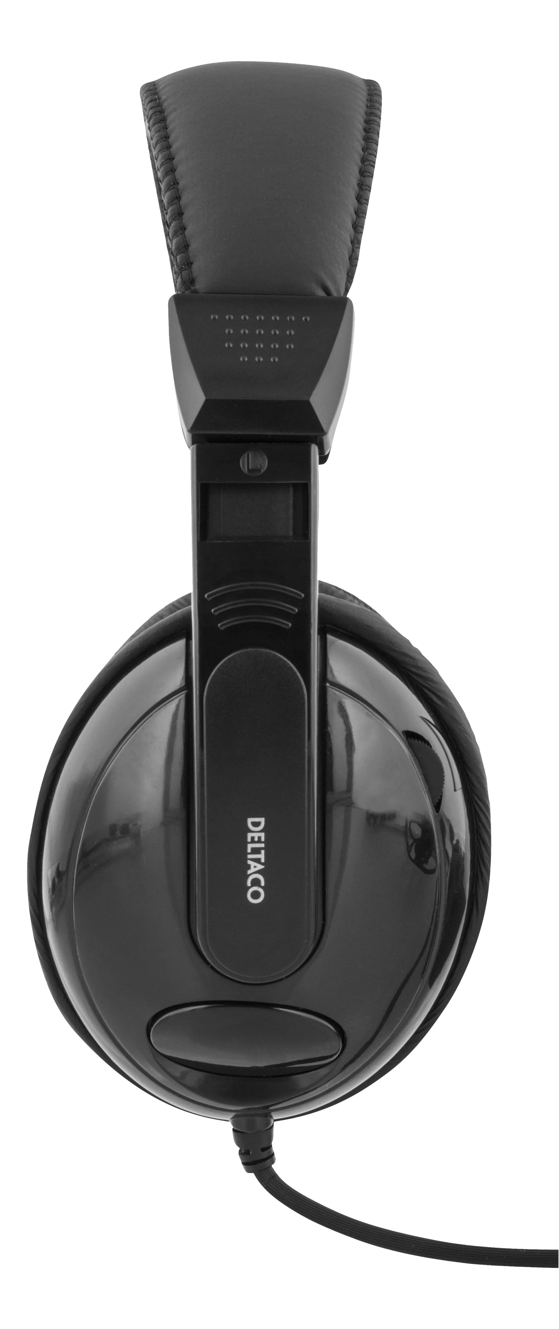 Deltaco HL-51C USB-C -kuulokkeet mikrofonilla, Musta