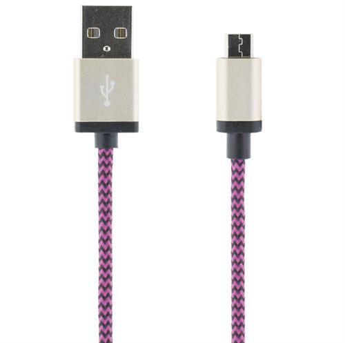 Streetz USB-A - Micro-USB B - kabel, 1 m, Lila