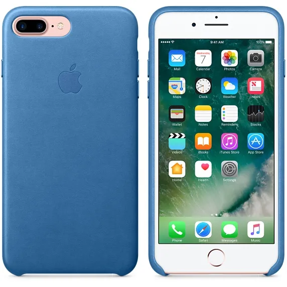 Apple iPhone 7 Plus Leather Case - Sea Blue