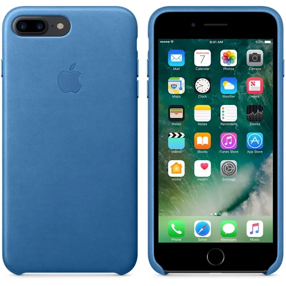 Apple iPhone 7 Plus Leather Case - Sea Blue