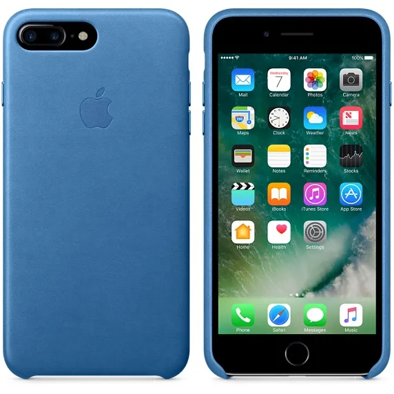 Apple iPhone 7 Plus Leather Case - Sea Blue