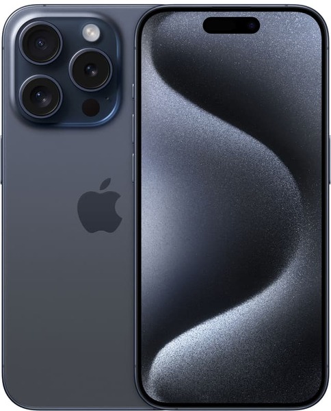 Renoverad iPhone 15 Pro 512 GB, bl&aring;tt titan (Mycket bra skick)