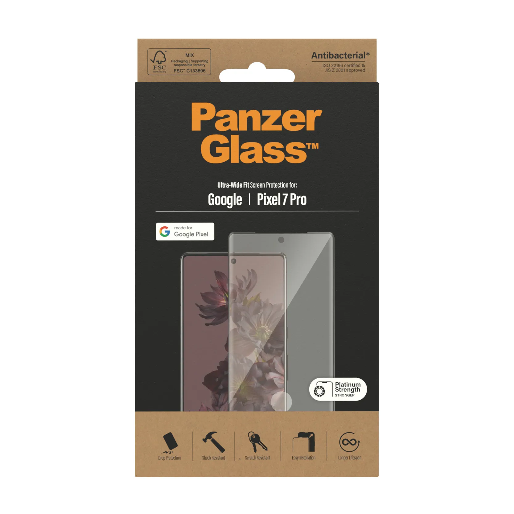 PanzerGlass Ultra-Wide Fit, Google Pixel 7 Pro - skärmskydd