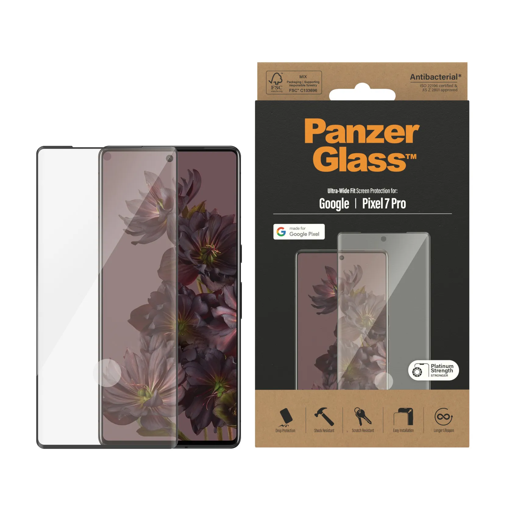 PanzerGlass Ultra-Wide Fit, Google Pixel 7 Pro - skärmskydd
