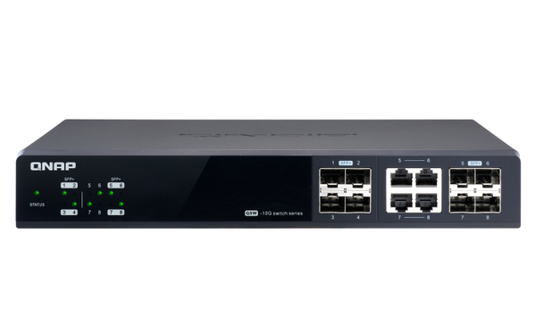 QNAP QSW-M804-4C Switch 500MB 4 port 10GbE SFP+ 4 port 10GbE SFP+/ NBASE-T