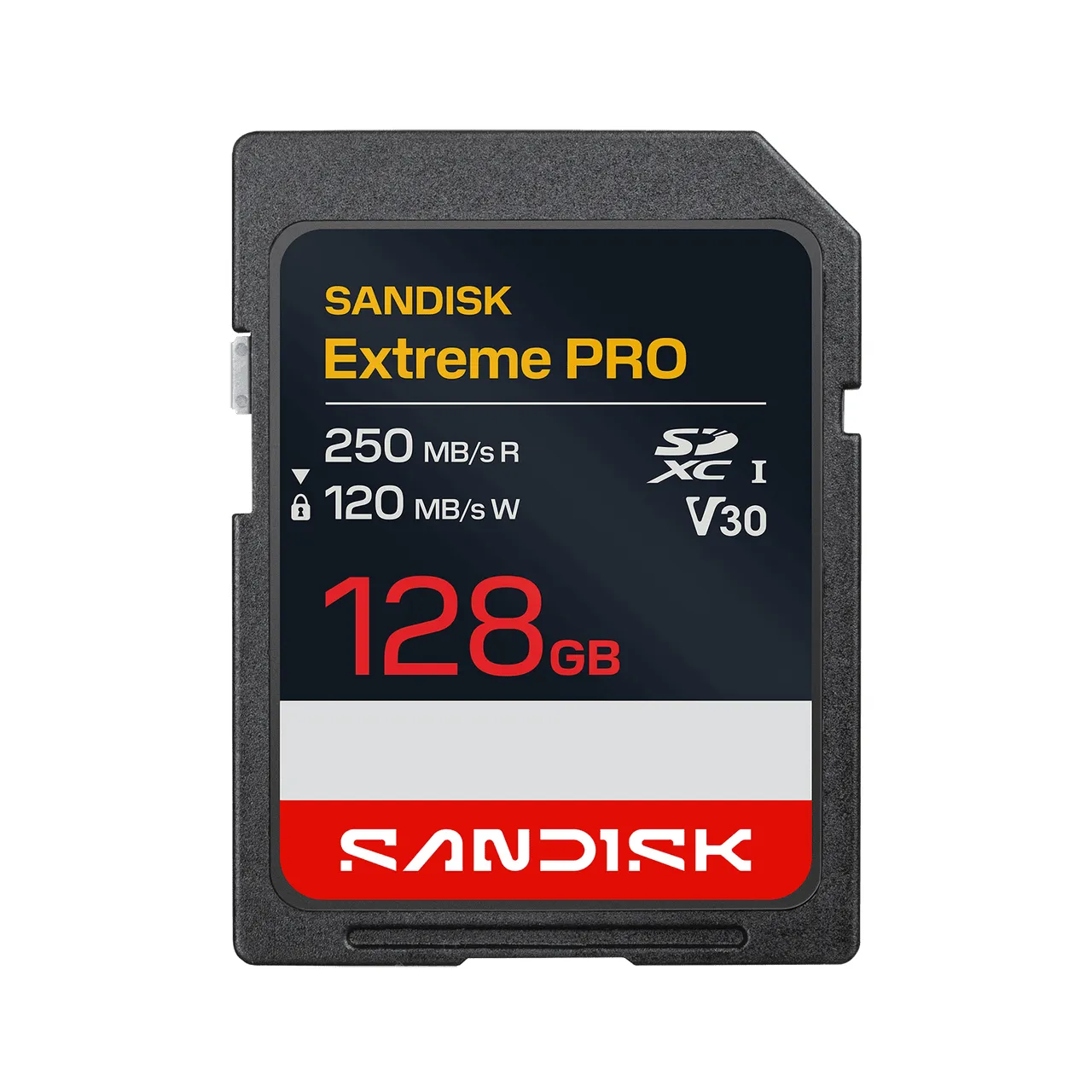 SanDisk Extreme PRO 128 Gt SDXC UHS-I U3 V30 A1 -muistikortti, musta