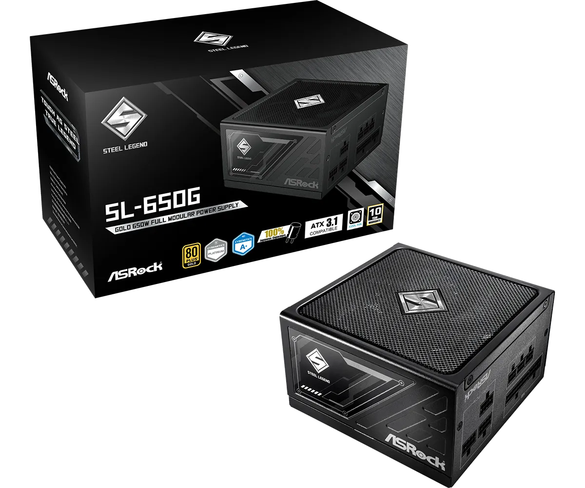 ASRock Steel Legend 650W - power supply, 80 Plus Gold